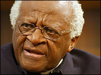 Archbishop Desmond Tutu speaking to the BBC in 2004