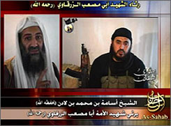 The 19-minute audio message by bin Laden pays tribute to al-Zarqawi, and was posted on an Islamic militant web site. 